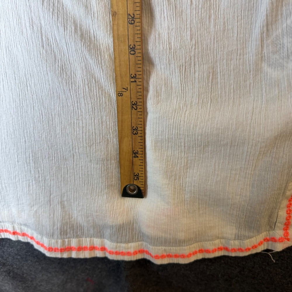Old Navy White Swim Coverup with Coral Embroidery - Picture 9 of 13